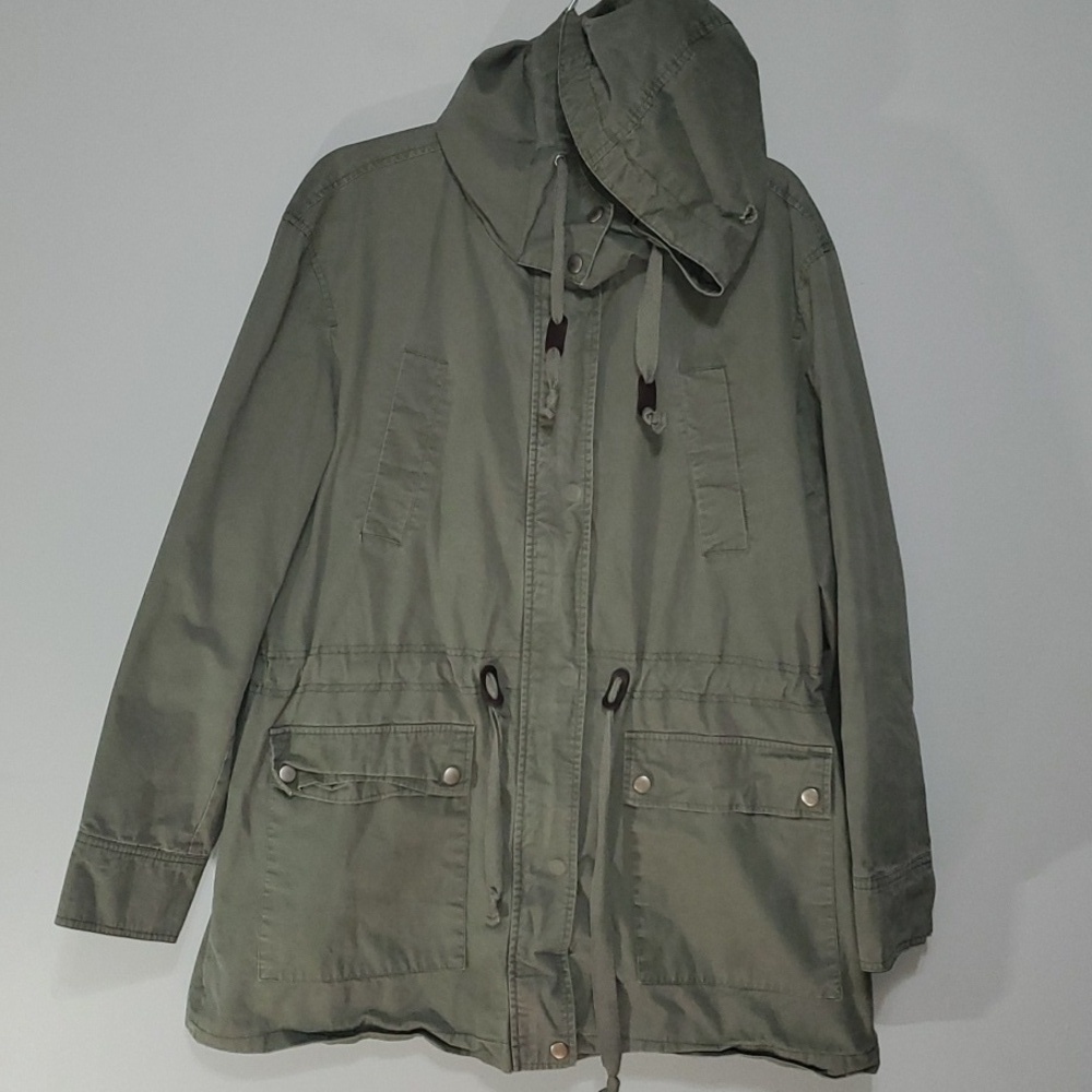 Falls Creek jacket men's size large L green army color Utility